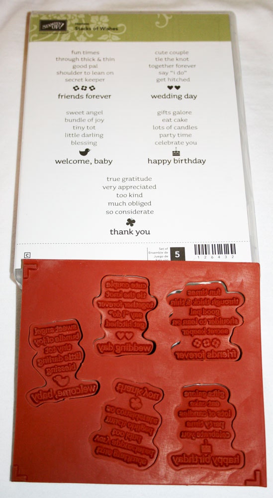 Stacks of Wishes Rubber Stamp Set Retired From Stampin Up - Etsy