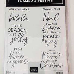 Framed & Festive Cling Clear-mount Rubber Stamp Set retired from Stampin Up