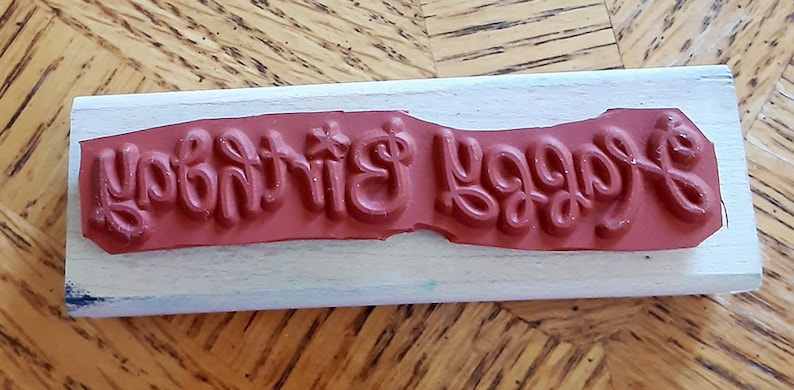 Happy Birthday Rubber Stamp retired from Stampin\u2019 Up