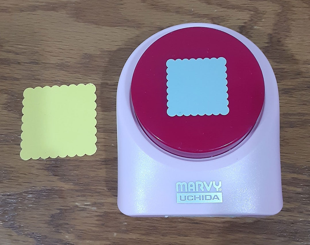 Large Scalloped Square Paper Punch From Marvy Uchida Etsy