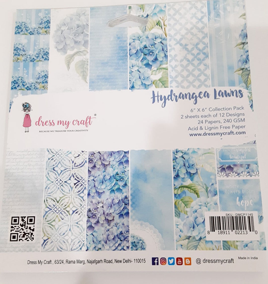 Hydrangea Lawns Designer Paper Pad From Dress My Craft Etsy