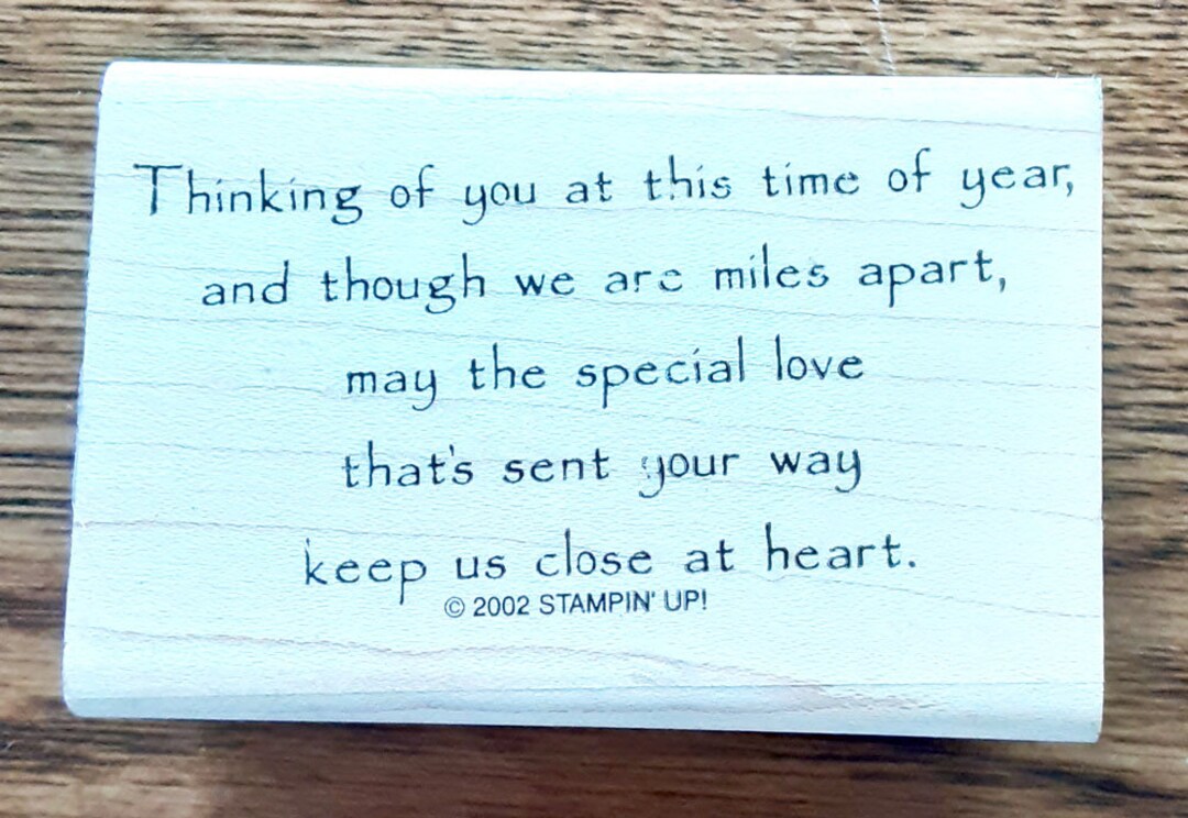 Thinking of You at This Time of Year Rubber Stamp Retired From Stampin ...