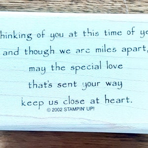 Je pense à vous à cette période de l'année Stampin' Up n'est plus chez Stampin' Up