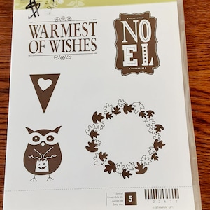 Warmest of Wishes Stampin Rubber Stamp Set retired from Stampin Up