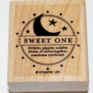 Süßer Mond und Sterne Herzen Stempel von Stampin Up im Ruhestand