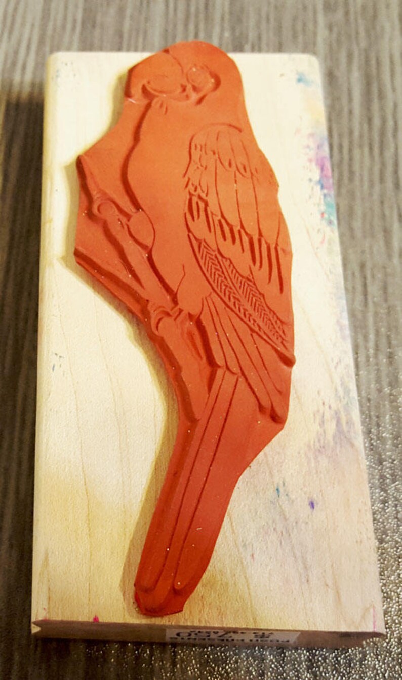 Posh Palmer Parrot Rubber Stamp from Posh Impressions RubberStampede