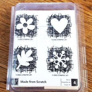 Fabriqué à partir de zéro Rubber Stamp Set retiré de Stampin Up