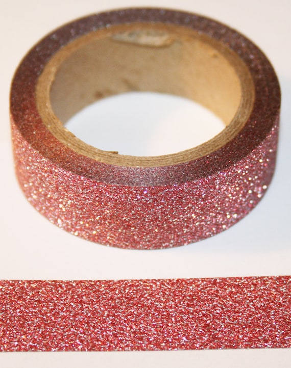 Rose Pink Glitter Washi Tape