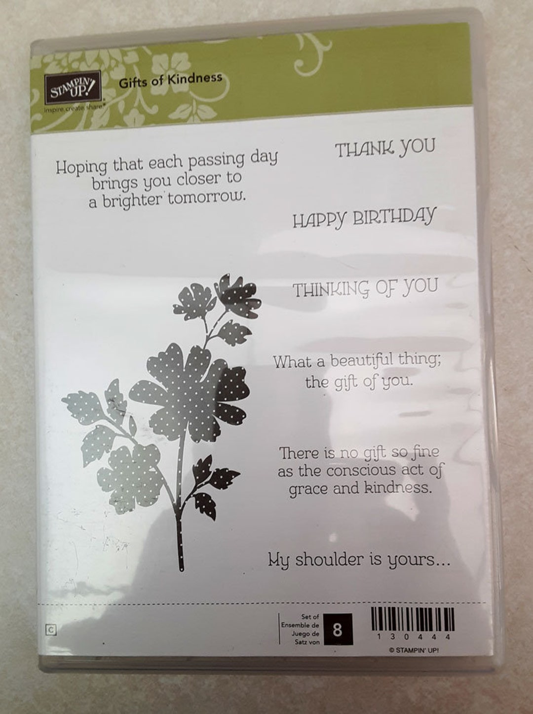 Gifts of Kindness Clear Mount Rubber Stamp Set Retired From Stampin Up ...