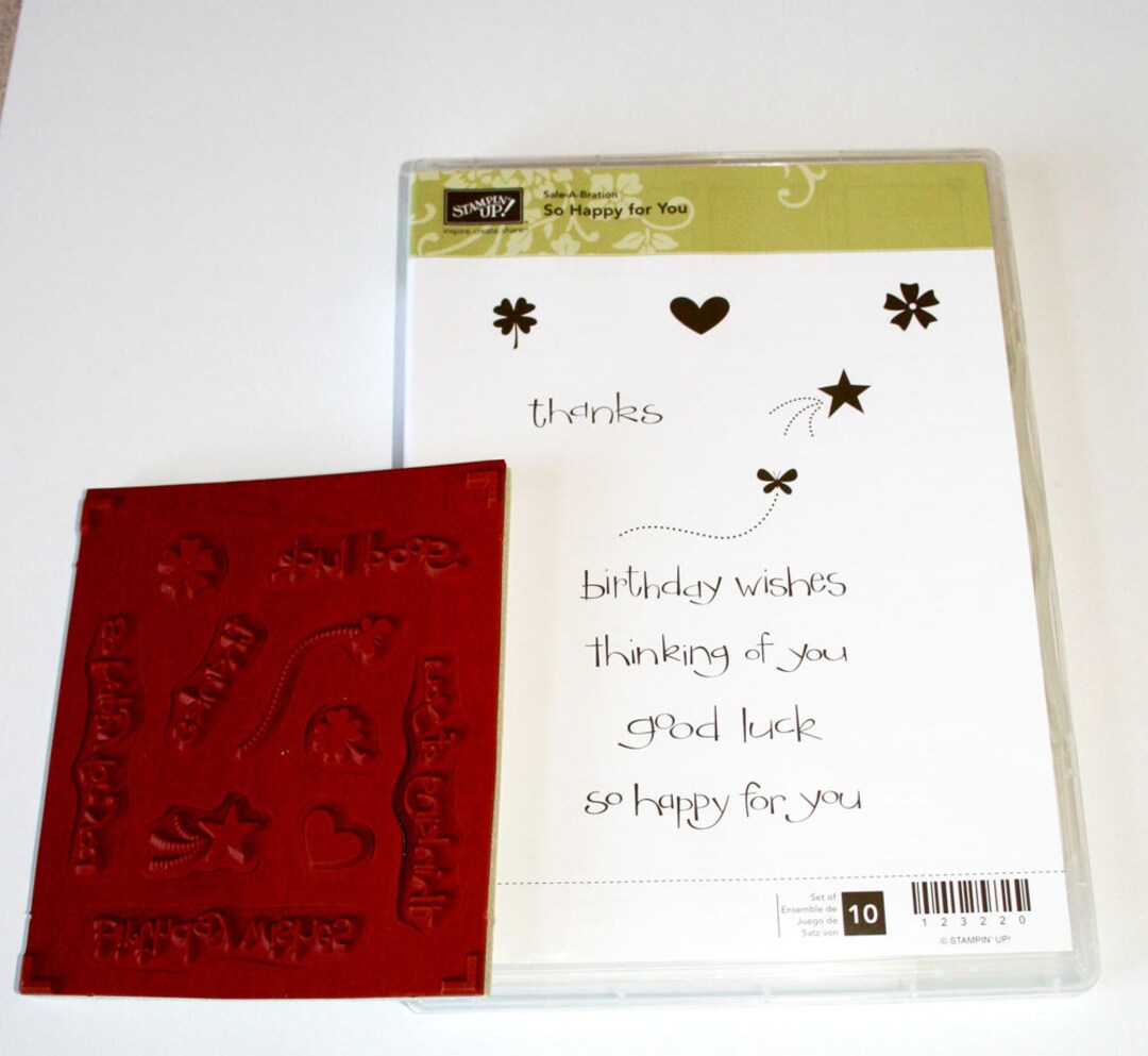 So Happy for You Rubber Stamp Set Retired From Stampin Up - Etsy