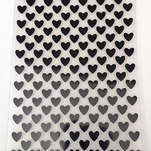 A2 Rows of Hearts Embossing Folder