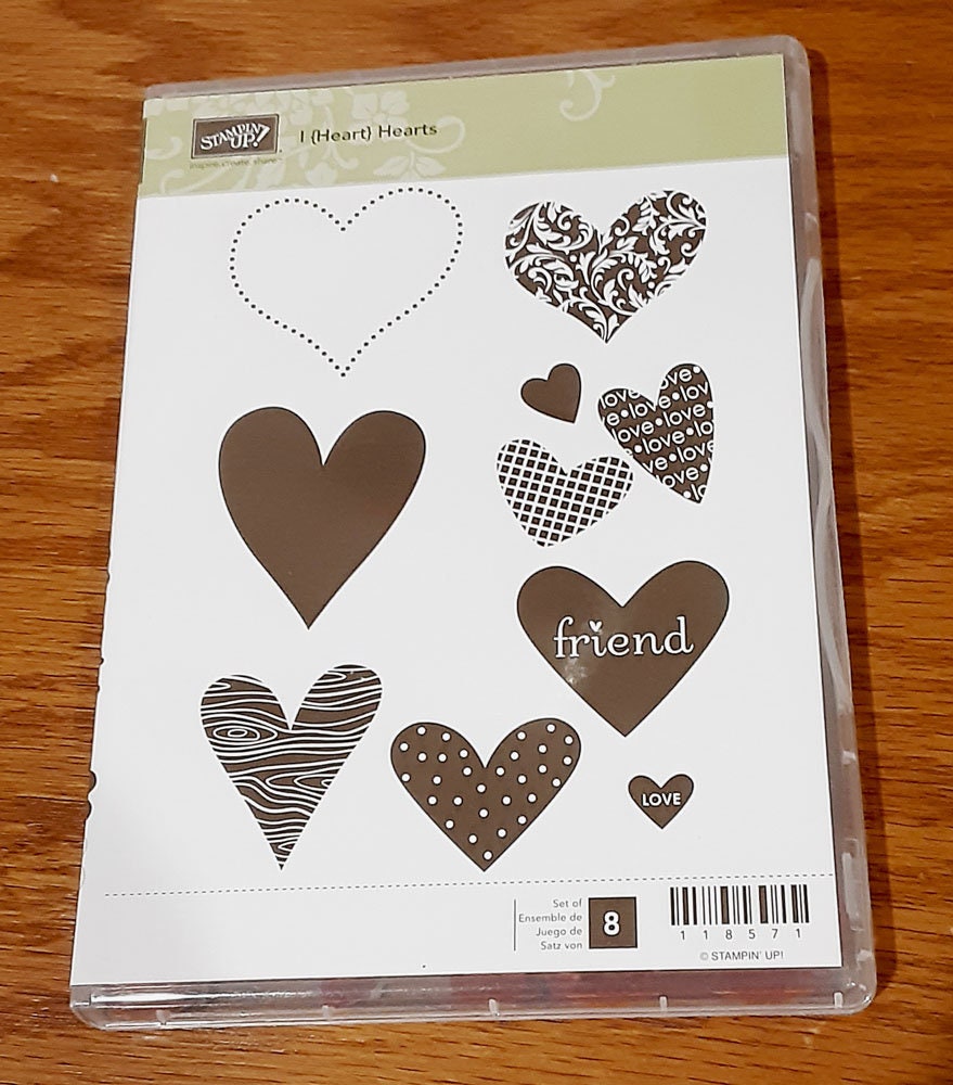 Stampin’up! スタンピンアップ ハート I (heart) Hearts Cling Clear Mount Rubber Stamp Set Retired From
