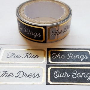 Wedding Sticker Labels Designer Washi Tape