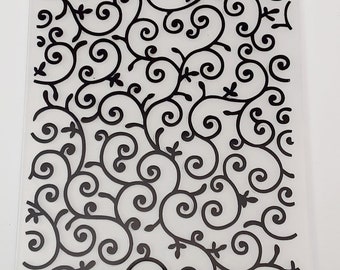 A2 Vines and Swirls Embossing Folder