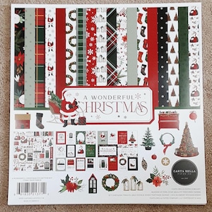 12 x 12 Inch A Wonderful Christmas Designer Collection Kit from Carta Bella Paper Co.