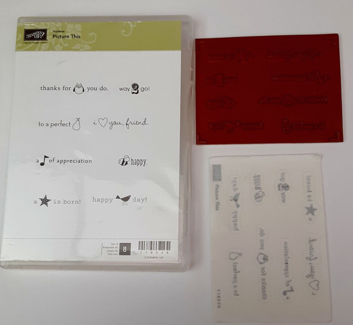 Picture This Clear-mount Rubber Stamp Set Retired From Stampin Up - Etsy