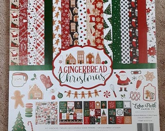 12 x 12 Inch A Gingerbread Christmas Designer Collection Kit from Echo Park Paper Co.