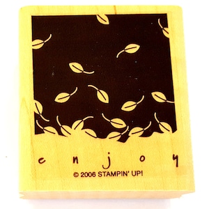 Enjoy Falling Leaves Rubber Stamp retired from Stampin Up