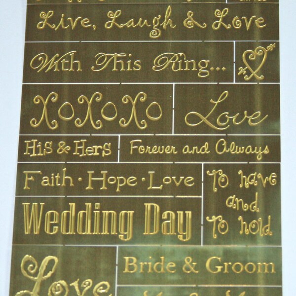 Gold Wedding Brass Sentimetals by Lasting Impressions