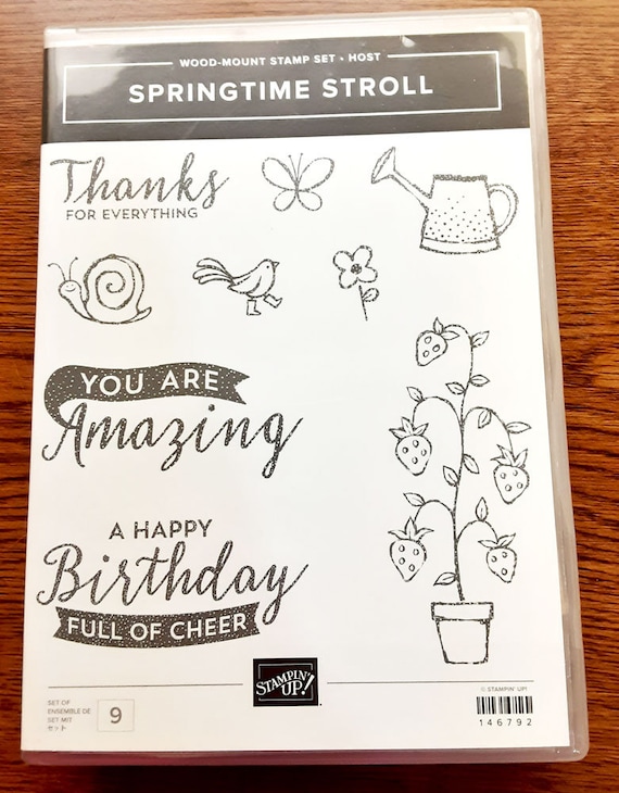 Springtime Stroll Rubber Stamp Set Retired From Stampin Up - Etsy