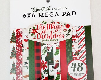 6 x 6 Inch The Magic of Christmas MEGA Designer Paper Pad from Echo Park Paper Co.