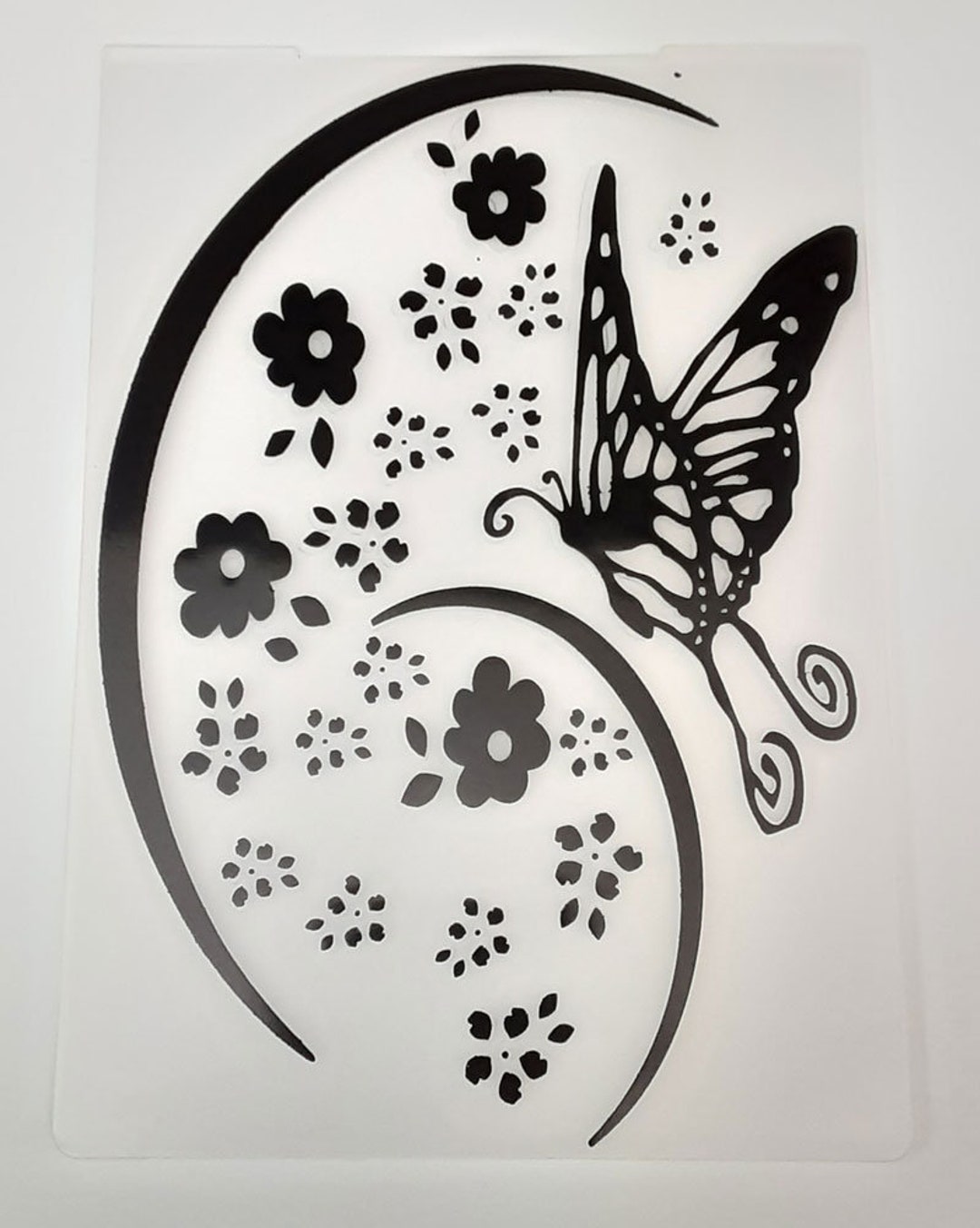 A2 Butterfly Flowers and Swirls Embossing Folder - Etsy Australia