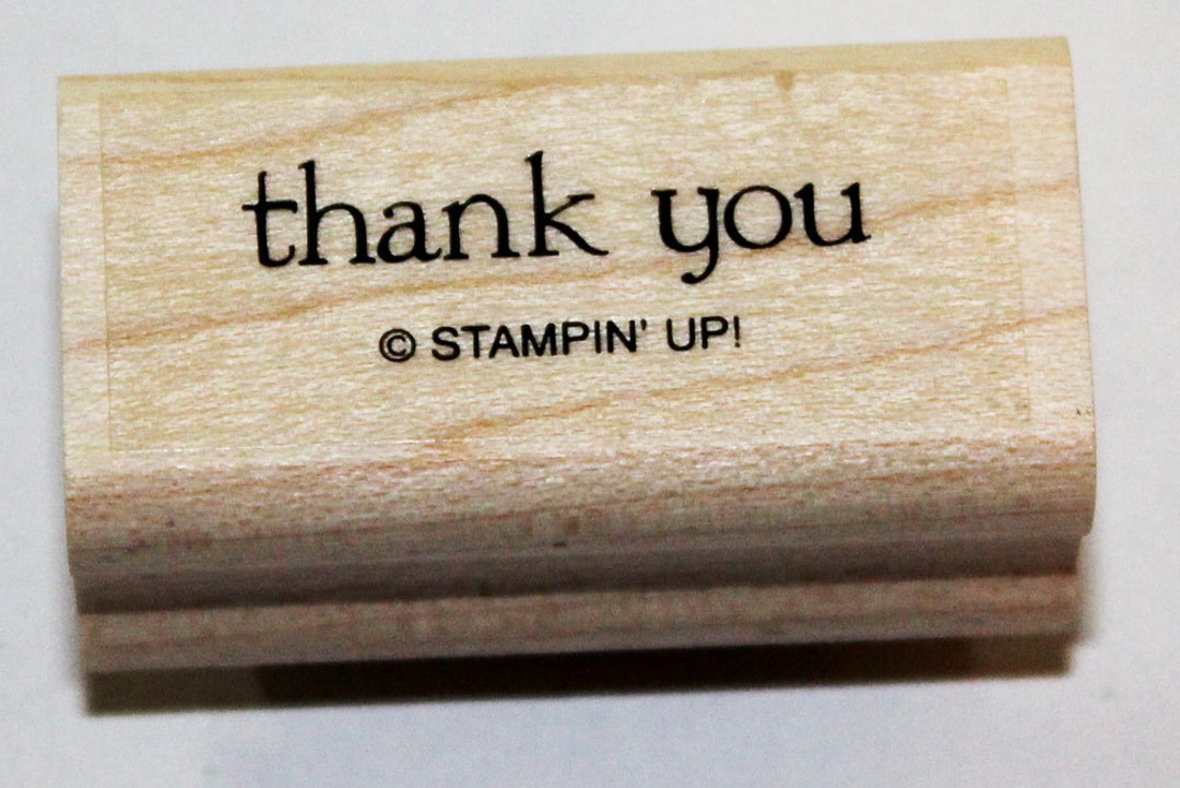 Thank You Rubber Stamp Retired From Stampin Up - Etsy