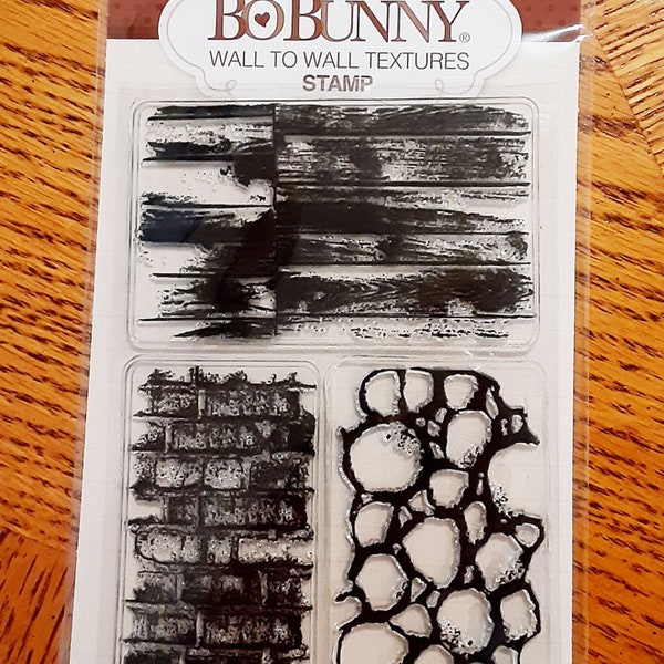 Wall To Wall Textures Rubber Stamp Set from Bo Bunny