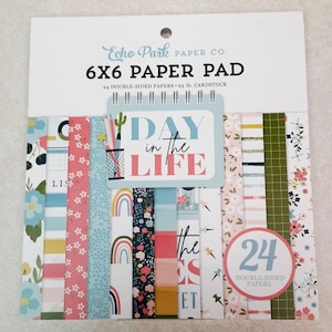 6 x 6 Inch Day In The Life Designer Paper Pad from Echo Park Paper Co.