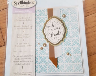Circles and Diamonds Embossing Folder from Spellbinders