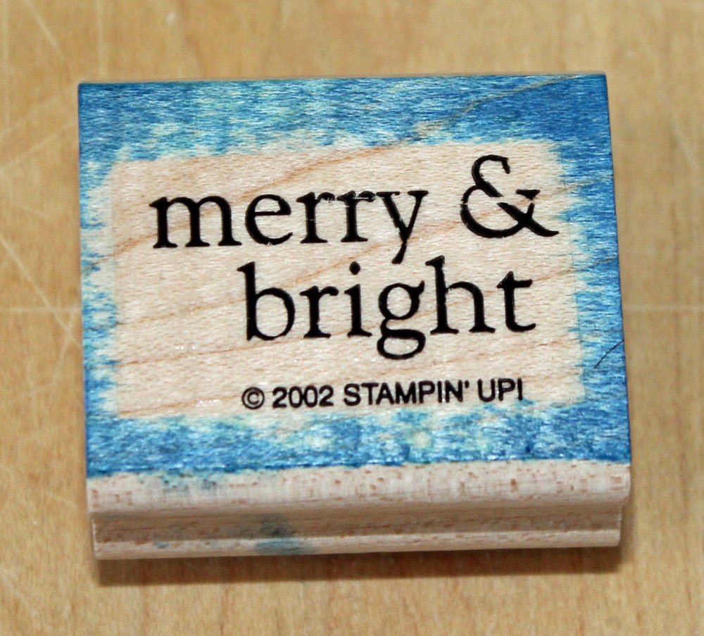 Merry and Bright Rubber Stamp retired from Stampin Up
