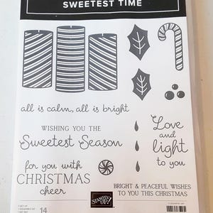 Sweetest Time fotopolymeer doorzichtige rubberen stempelset gepensioneerd door Stampin Up