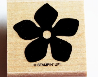 Five Petal Flower Rubber Stamp retired from Stampin Up