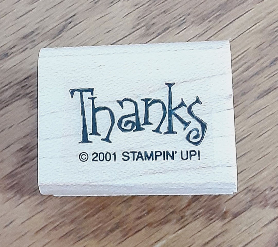 Thanks Rubber Stamp Retired From Stampin Up - Etsy
