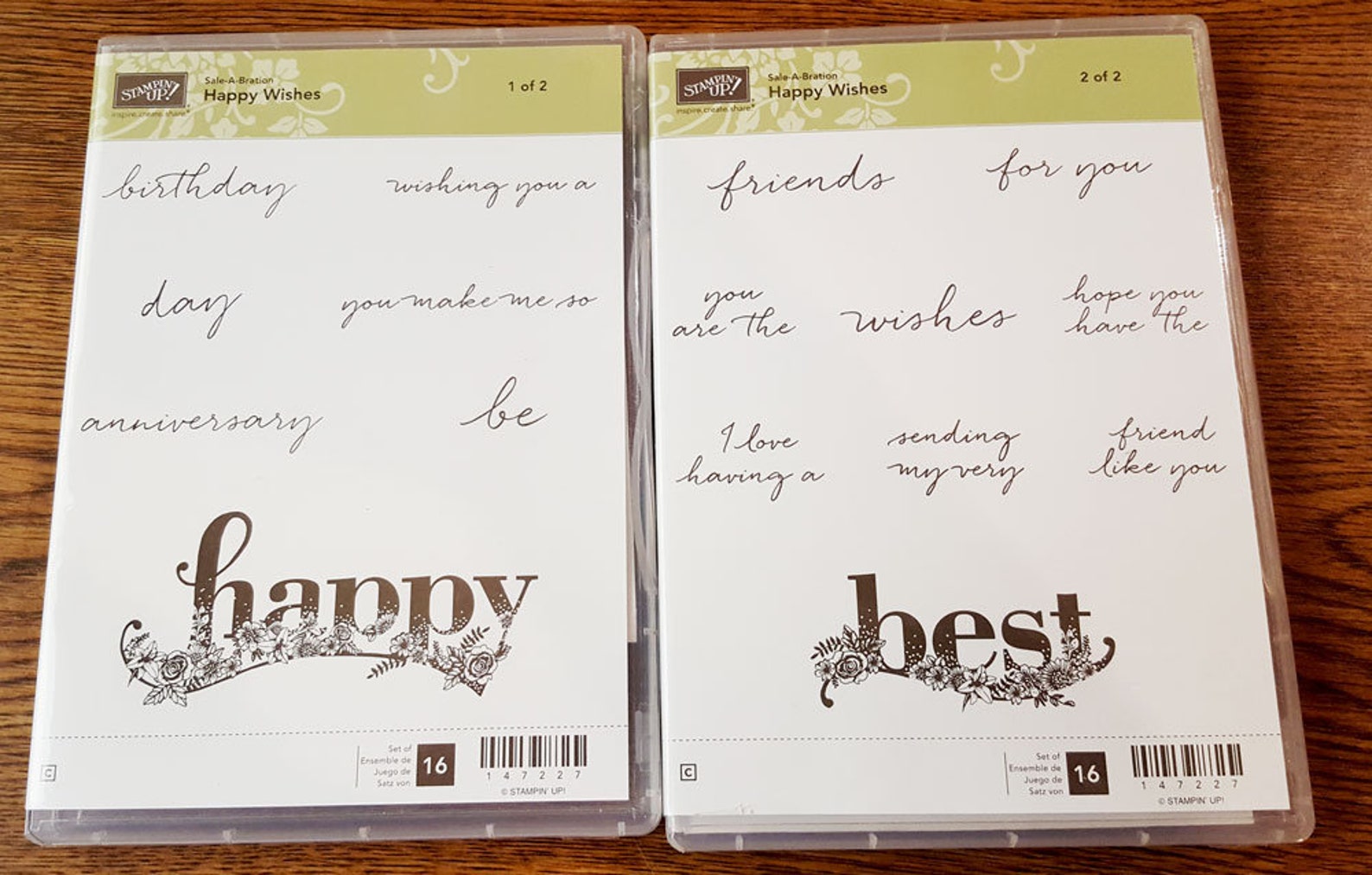 Happy Wishes Rubber Stamp Set Retired From Stampin Up - Etsy
