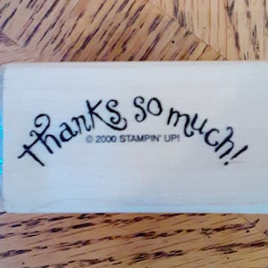 Gracias Tanto Sello de Goma retirado de Stampin' Up