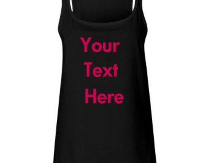 Custom Tank Top Personalized Cotton Tanks Etsy