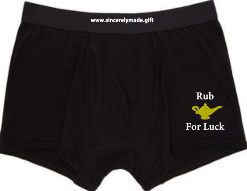 Funny Boxer briefs husband boyfriend Rub for Luck Boxers