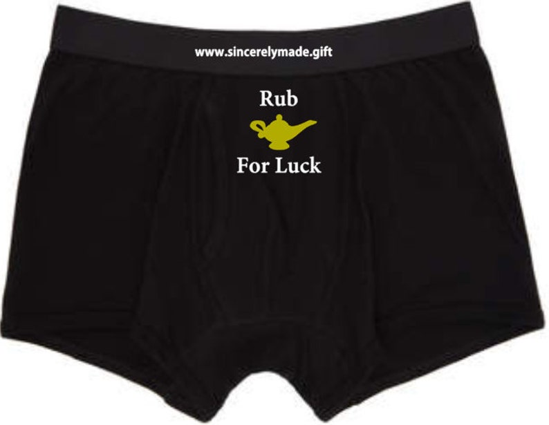 Funny Boxer briefs husband boyfriend Rub for Luck Boxers