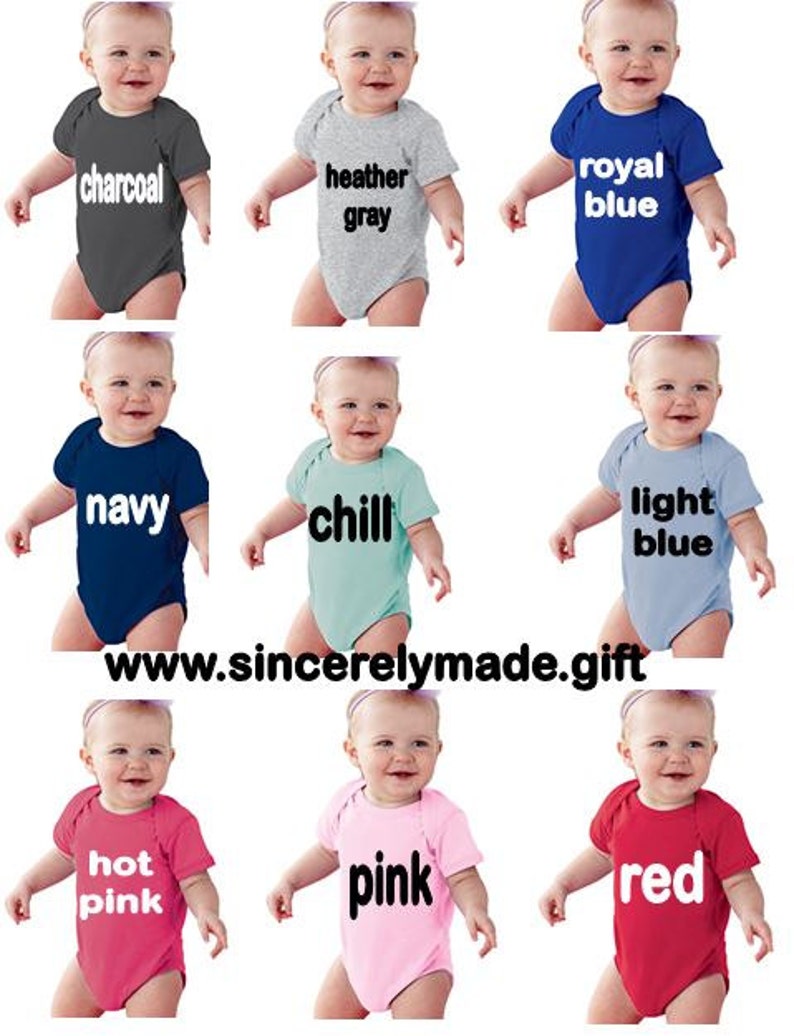 Custom Design on Colored Baby Bodysuit Personalized Baby Etsy