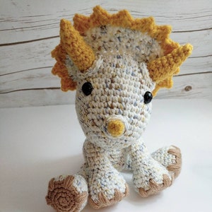 Terri the Triceratops PDF Crochet Amigurumi Pattern