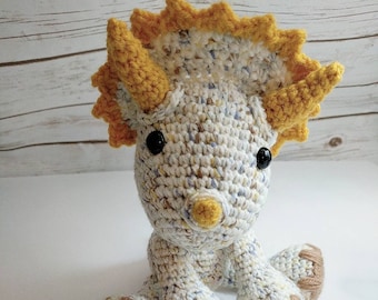 Terri the Triceratops PDF Crochet Amigurumi Pattern