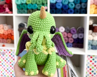 Eldritch the Cthulhucorn PDF Crochet Pattern, Crochet Cthulhu Pattern