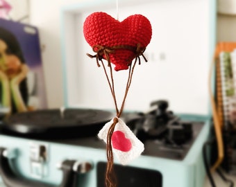 Hot Air Love Balloon: Crochet Valentine Pattern / Balloon / Heart Pattern /  Instant Download Pattern / English PDF Pattern