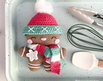 Gingerbread Man: Crochet Holiday Pattern / Christmas Cookie / Gingerbread Pattern /  Instant Download Pattern / English PDF Pattern