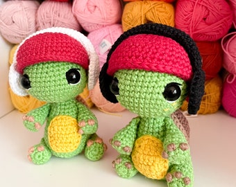DeeJay Slow Mo Turtle PDF Amigurumi Crochet Pattern