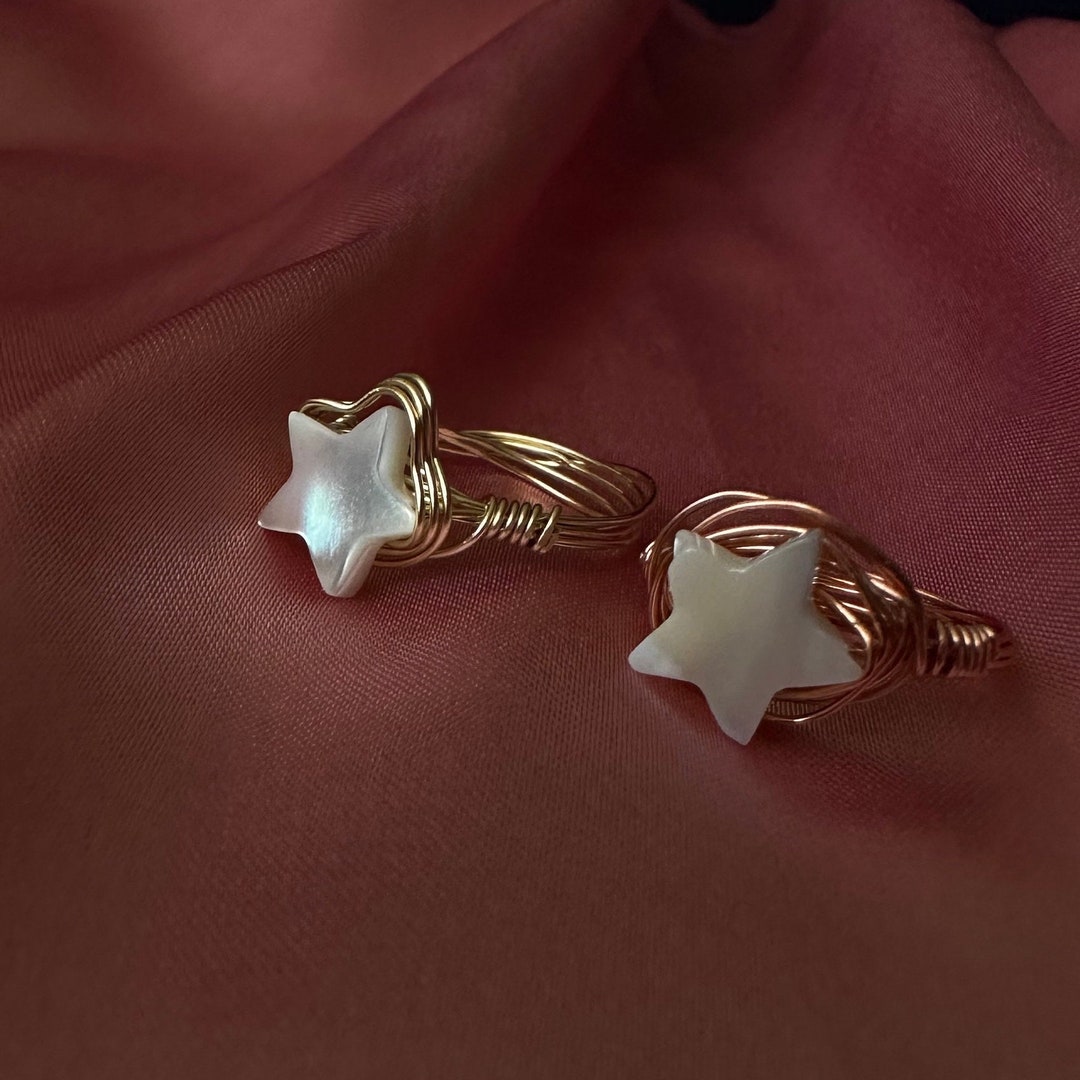 Star Shell Wire Wrapped Ring - Etsy