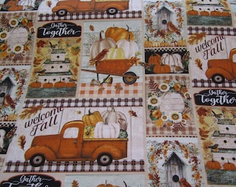Multicolored Blocked 3 Wishes The Pick of the Patch Gathered Together Cotton Fabric By The Yard