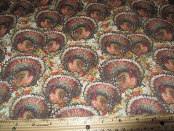 turkey cotton cloth online shopping Buy Brown Turkey and Leaves Thanksgiving Turkey Cotton Fabric by