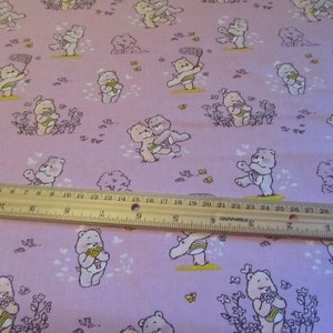 Purple Camelot Fabric Cheer Bear Care Bear Cotton Fabric by the Yard